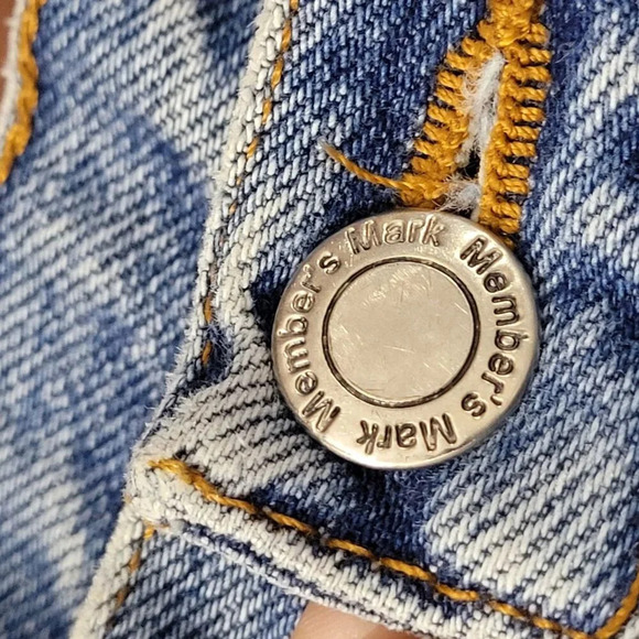 Vintage Y2k Members Mark Mens Blue Denim Jean Shorts Size 34x9 JCT - Picture 5 of 6